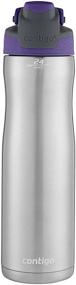 img 3 attached to 💦 Contigo Autoseal Chill Stainless Steel Water Bottles, 24 Oz, SS/Grapevine & Grapevine, 2-Pack: Stay Hydrated and Stylish on-the-Go!