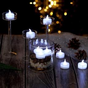 img 1 attached to 🕯️ AGPtEK Tea Lights: 24 Pack Flameless LED Candles for Wedding & Party Décor (Cool White)