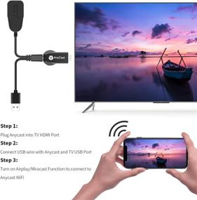img 2 attached to 📺 Tsemy Anycast HDMI WiFi Display Adapter: 1080P Wireless Mobile Screen Mirroring Receiver Dongle for TV/Projector, Support Android, Mac, iOS, Windows