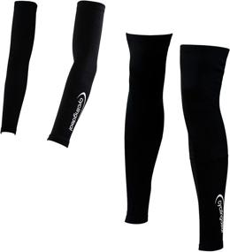 img 3 attached to 🚴 Cycling Bicycle Bike Running Golf Arm & Leg Thermal Warmers Sleeves Cover - Ideal for Men's and Women's