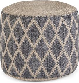img 3 attached to Simpli Home AXCPF 77 Edgeley Contemporary Home Decor for Poufs