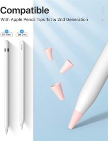img 3 attached to 🖊️ МоКо [10 шт] Розовые силиконовые колпачки для пера для iPad - совместимые с Apple Pencil 1-го поколения/2-го поколения - легкий защитный чехол для рисования и письма - антипроизводительный дизайн