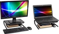 🖥️ 2metmonst-blk metal monitor stand - monitor riser for computer, laptop, desk, imac - 2-pack - black logo