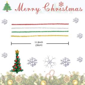 img 2 attached to ✨ Sparkle Your DIY Crafts with Caydo 300 Pieces Glitter Chenille Stems in Red, Green, Gold, and Silver