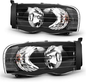 img 4 attached to Фары Nilight для грузовика Ram 1500 2500 3500 2002-2005 года - черный корпус, прозрачный угол, комплект замены фар - водительская и пассажирская стороны, 2 штуки.