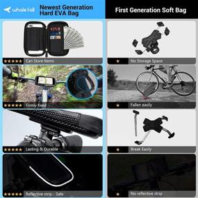 img 1 attached to 🐋 Whale Fall Bike Phone Holder: Waterproof Motorcycle Mount Bag for Phones under 6.5'', Reflective, Detachable, Sturdy - Gray