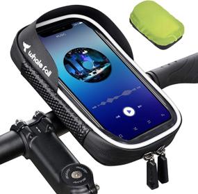 img 4 attached to 🐋 Whale Fall Bike Phone Holder: Waterproof Motorcycle Mount Bag for Phones under 6.5'', Reflective, Detachable, Sturdy - Gray