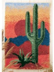 img 4 attached to Wonderart 27x40 Latch Hook Kit: Desert Sun - Create Stunning Desert-Inspired Masterpieces