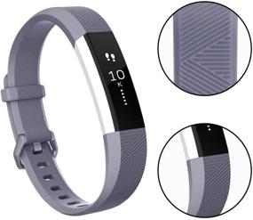 img 1 attached to 🌸 Vancle Adjustable Replacement Bands for Fitbit Alta HR/Ace - Gray Rose-Gold Black (Small)