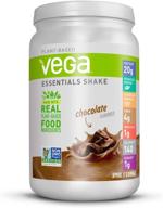 🌱 vega essentials chocolate plant based protein powder - vegan superfood with vitamins and antioxidants, low carb and dairy/gluten-free - ideal for women and men (1.4 lbs/17 servings) logo