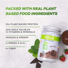 img 2 attached to 🌱 Веганский шоколадный протеиновый порошок Vega Essentials на основе растительных компонентов - веганская суперпища с витаминами и антиоксидантами, с низким содержанием углеводов и без молока/глютена - идеально для женщин и мужчин (1,4 фунта/17 порций)