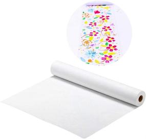 img 1 attached to 🎨 STOBOK Drawing Paper Roll - White Arts Crafts Paper, Width 17.7 x 214.5 inch Long - Perfect for Paints, Wall Art, Easel Paper, Fadeless Bulletin Board Paper, Painting Paper - Ideal Gift Wrapping Paper & Kraft Paper