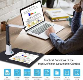 img 2 attached to 📸 High Definition 8MP USB Document Camera with OCR Text Recognition Function, Real-time Video Recording and Versatility for Office Education Training - A4 Format Portable Scanner for Teachers