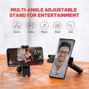 img 1 attached to 📱 Adonit 7-in-1 V-Grip: Multi-Angled Stand, Selfie Stick, Bluetooth Remote, Cold Shoe Mount, Stabilizer for iPhone 11 Pro XS Max, Android, Samsung