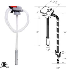 img 1 attached to 🔋 Heavy Gas Can & Battery Powered Fuel Transfer Pump - Non-Spill Auto-Stop Nozzle & Flexible Intake Hose