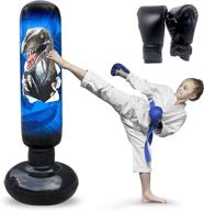 π¦ fun-filled inflatable dinosaur punching bag for kids: stand included, with gloves! logo