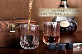 img 1 attached to 🎁 Unique Whiskey Stones Gift Set with Glasses - Perfect Gifts for Men and Women, Dad, Husband, Him - Ideal for Anniversaries, Birthdays, Weddings, Housewarmings - Enhance Your Liquor Experience with Cool Rocks - Bourbon and Scotch Lover's Delight!