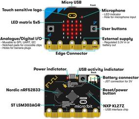 img 2 attached to 💻 Усовершенствованная плата BBC Micro:bit V2.0 для кодирования и программирования - USB-кабель и батарейка не включены