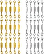 💎 30 piece magnetic gold and silver necklace clasps - perfect for diy jewelry making supplies logo