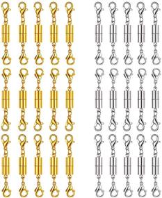 img 4 attached to 💎 30 Piece Magnetic Gold and Silver Necklace Clasps - Perfect for DIY Jewelry Making Supplies