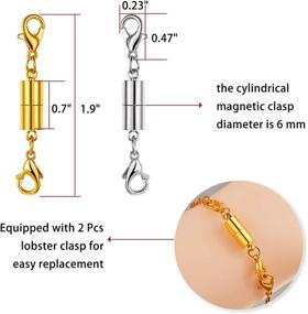 img 3 attached to 💎 30 Piece Magnetic Gold and Silver Necklace Clasps - Perfect for DIY Jewelry Making Supplies