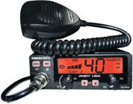 📻 enhanced president andy compact am cb radio: lcd display, weather channels, 40 am channels, 12/24v, up/down selector, volume control, anl/nb filters logo