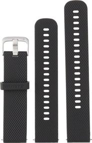 img 4 attached to 🖤 Black Silicone Quick Release Band with Stainless Hardware by Garmin - Model 010-12561-02