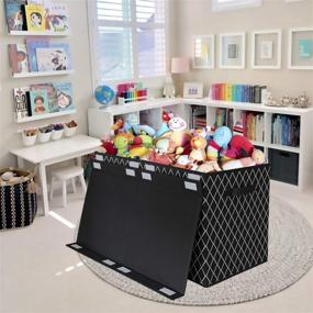 img 2 attached to Kids' Flip Top Toy Chest Storage: Optimal Furniture, Decor, and Storage Solution for Children