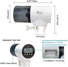 img 3 attached to 🐟 Moisture-Proof Electric Auto Fish Feeder with Timer and Fish Feeding Ring - Automatic Fish Feeder for Aquarium or Fish Tank