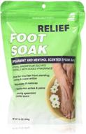 16 oz relief md foot soak with spearmint & menthol epsom salt logo