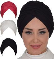 🧣 versatile lightweight turban scarf - instant head wrap for women's caps logo