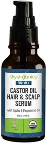 img 4 attached to 🌿 Sky Organics Hair Growth Serum with Castor Oil: Revitalizing & Nourishing Scalp Treatment for Men, infused with Peppermint Oil, Argan Oil & Jojoba Oil - Organic & Cruelty-Free