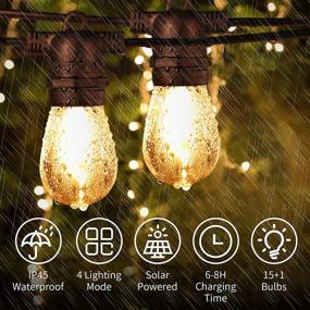 img 2 attached to 🌞 Enhance Your Outdoor Spaces with Yuusei 48Ft Waterproof Solar String Lights - Heavy Duty, Shatterproof & Energy Efficient!