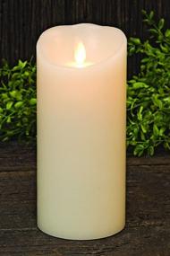 img 1 attached to 🕯️ Luminara Flameless Candle Review: Vanilla Scented Moving Flame Candle with Timer, 6" Ivory