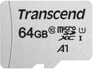 📷 transcend 64gb microsdxc/sdhc 300s memory card - enhanced storage solution logo