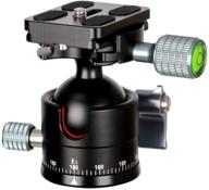 🔝 high performance koolehaoda low profile ball head with arca swiss quick release plates - max load 26lbs/12kg, φ36mm ball diameter for dslr cameras tripods monopods - (e2) logo
