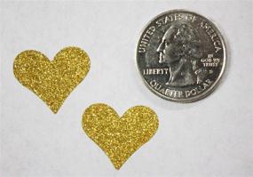 img 3 attached to ❤️ 200 Pack of Royal Green Gold Heart Stickers: Glitter Envelope Labels for Stationery, Invitations, Crafts & Favors