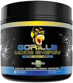 img 2 attached to Gorilla Mode Stim Energy Pre-Workout Formula - Enhanced Focus &amp; Clear 🦍 Mental Energy/L-Tyrosine, Kanna, Caffeine, N-Phenethyl Dimethylamine Citrate, Huperzine A / 144 Grams (Mango Peach)