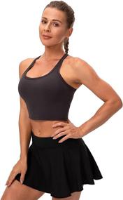 img 2 attached to 👚 Lavento Women's Racerback Sports Bra Yoga Crop Top with Integrated Bra Support