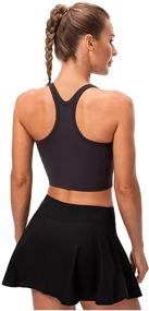 img 1 attached to 👚 Lavento Women's Racerback Sports Bra Yoga Crop Top with Integrated Bra Support