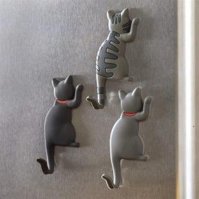 img 2 attached to 🐱 Stylish Set of 3 Cat Hooks: The Perfect Addition to Your Home Decor