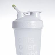 🥣 oats overnight blenderbottle - customized for overnight oats - no whisk ball - milk fill line - clear/white/green - 20oz loop top логотип