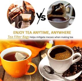 img 3 attached to 🍵 Angooni 300PCS Disposable Tea Filter Bags: 100% Natural & Safe, Drawstring, 1-Cup Capacity