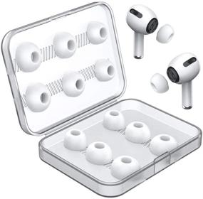 img 4 attached to 🎧 Enhance Your AirPods Pro Experience with Premium 12-Piece Replacement Ear Tips - Silicone Ear Buds Tips Complete with Portable Storage Box and Perfect Fit in The Charging Case (S/M/L, White)