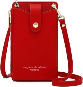 img 4 attached to Small Crossbody Leather Cellphone Handbags 👜 & Wallets: Fashionable Shoulder Satchels for Women