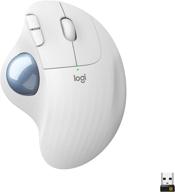 🖱️ logitech ergo m575 wireless trackball mouse - enhanced thumb control, precision tracking, ergonomic comfort design - windows/mac, bluetooth & usb connectivity - off white logo