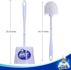 img 2 attached to 🚽 Efficient Cleaning: MR.SIGA Toilet Bowl Brush and Caddy Set - Pack of 2, Dia 12cm x 38cm Height