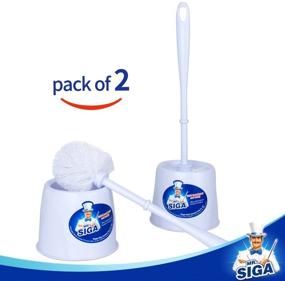 img 3 attached to 🚽 Efficient Cleaning: MR.SIGA Toilet Bowl Brush and Caddy Set - Pack of 2, Dia 12cm x 38cm Height