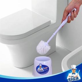 img 1 attached to 🚽 Efficient Cleaning: MR.SIGA Toilet Bowl Brush and Caddy Set - Pack of 2, Dia 12cm x 38cm Height