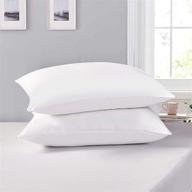 🌤️ puredown king size soft down feather bed pillows - ultra comfortable 2-pack with washable 100% cotton cover logo